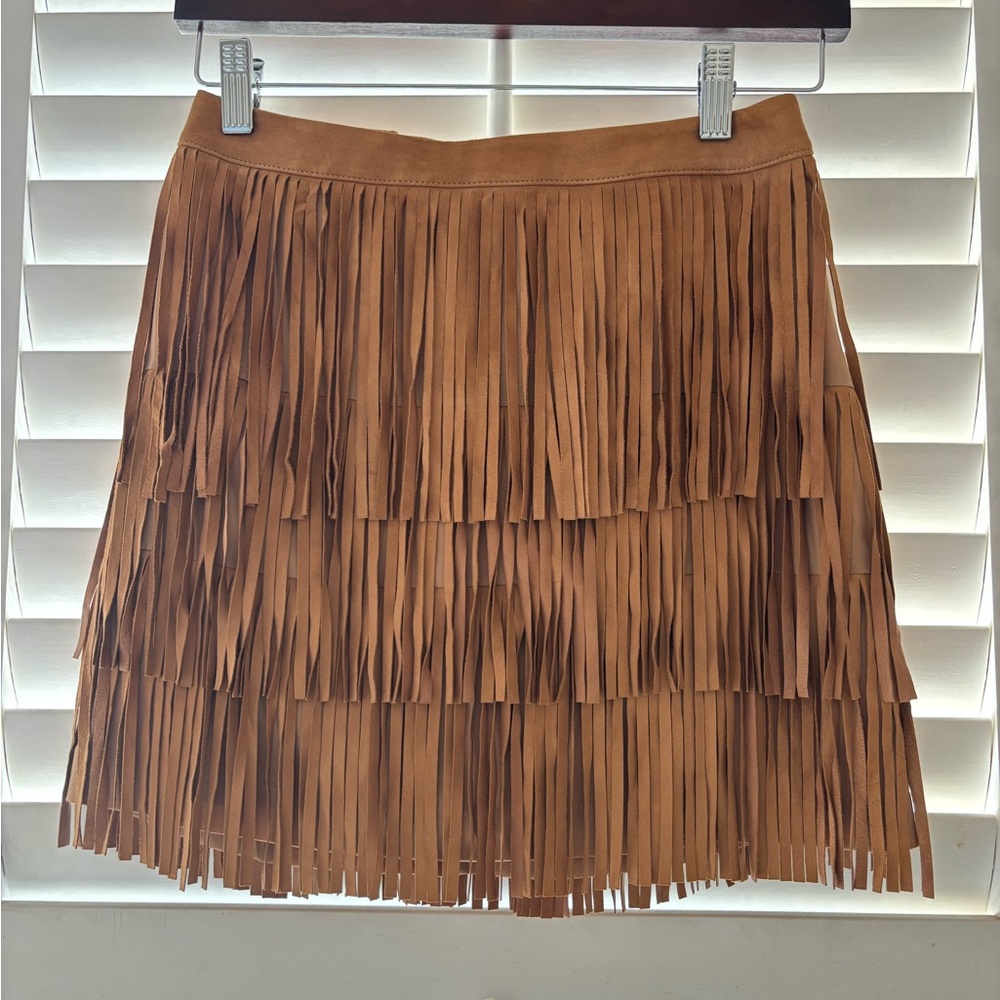 Fringed Tan Skirt